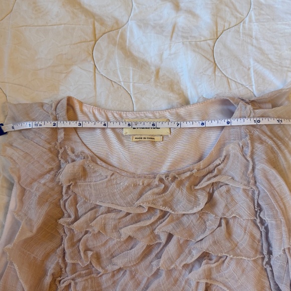 L'Agence Sleeveless Top, Lilac tiered ruffle blouse; Silk/Cotton XS - Picture 3 of 14